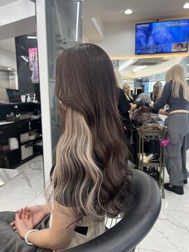 ラピス 渋谷本店(Lapis) インナーカラー/ミルクティーベージュ/ホワイトカラー/エクステ