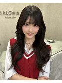 大人可愛い×透明感カラー小顔レイヤーロング【20～40代】