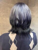 キャラ シャローネ 池袋(Chara Chalone)&nbsp;ウルフ女子/裾カラー/エンドカラー/グレー/ブリーチ/【たいし】