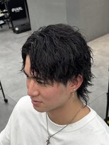 オーバルバイアピッシュ(OVARL by apish) 緩めツイスパ/縦落ちパーマ/脱縮毛パーマ/メンズウルフ