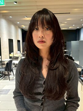 顔まわりカット/ハッシュ/レイヤーカット