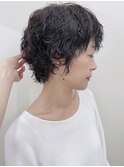 【morio原宿】マッシュショートパーマ 強めパーマ 前髪あり