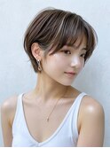大人可愛いナチュラルショート×ハイライト◆小顔カット/艶髪