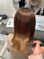 ニュイ 茨木店(nui +)&nbsp;ミルクティーブロンド/ダークブルー/デジタルパーマ/茨木