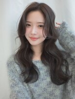 トローノ 栄(TRONO)&nbsp;アッシュグレージュ 透明感カラー 顔周りレイヤー 韓国ヘア