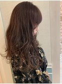 ジグザグバング3Dカラー～透け感抜群女子力高めのおしゃれヘア＊