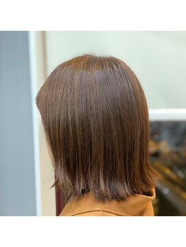 ヘアー アンド ビューティー ザ エフ 西尾店(Hair Beauty the F) 切りっぱなしラベンダーベージュ