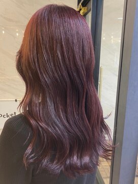 ポケット(pocket) 【pink hair**】カシスピンク×艶巻きロング