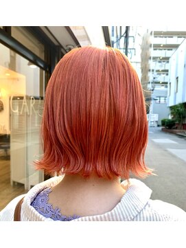 フラット 千葉(Flat.) 前頭ブリーチ×オレンジカラー