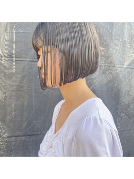 ヘアメイク アンジー(hair make anjii) 前下がりミニボブ/ショートボブ〇耳かけできる首元すっきりstyle
