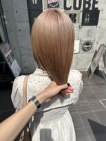 ロンド レア 天神大名店(Lond Le’a)&nbsp;ダブルカラーミルクティベージュケアブリーチハイトーン韓国