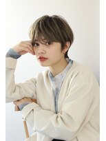 エクリジユウガオカ(equri Jiyugaoka) 【自由が丘】大人丸みショート×ピンクベージュ