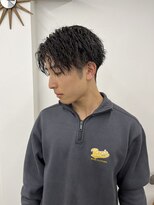 メンズカット ツイストスパイラルパーマ ツーブロック