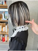 ボブ×インナーカラー/イヤリングカラー☆ブリーチ/ハイトーン