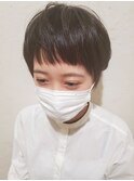 オン眉でナチュラルショートカット