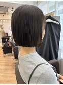 顎下２センチボブ　縮毛ボブ　髪質改善ストレート　軽めボブ
