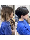 Before After. 大人ショート
