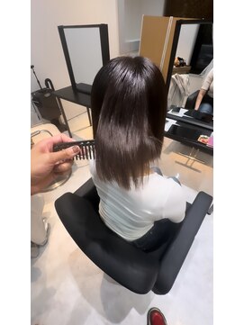 オルメント 天満 南森町(ORL'MENT) 20代30代大人可愛い髪質改善小顔艶感ミディミルクティーページュ