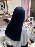 ブリーチ1回目安/ネイビーブルー/暗めカラー/ブルーブラック