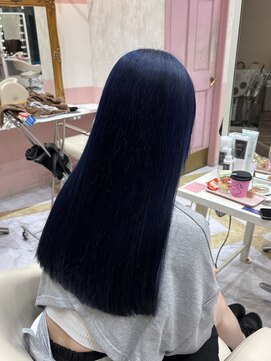 リー 梅田(Lee) ブリーチ1回目安/ネイビーブルー/暗めカラー/ブルーブラック