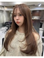 サイン 表参道(SIGN) 韓国ヘアーハッシュカットレイヤーカットグレージュブリーチ無し