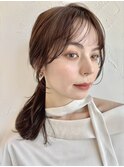 簡単ヘアアレンジ◎顔まわりカット♪