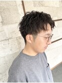 サイドパートツイスパ/メンズカット<理容室>