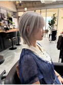 那覇美容室/おもろまち美容室/ホワイトベージュ/ウルフカット