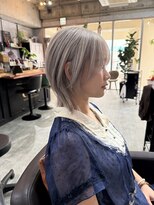 シールドヘアー 沖縄 新都心(C'LD Hair)&nbsp;那覇美容室/おもろまち美容室/ホワイトベージュ/ウルフカット