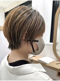 大人可愛いボブショート◎30代40代前下がり×くびれで小顔効果