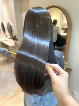 アンド ラ ブランシュ(&.La Blanche) 髪質改善ストレート/グレージュ/大宮