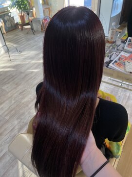 美容室 アルテモーダ ワインレッドカラー