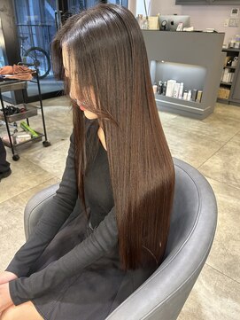 ノエ 心斎橋(Noe) 黒髪カタログ/クラゲヘアー/オリーブグレー