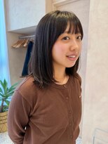 オン キャナルシティ博多前店(on)&nbsp;【晴音】レイヤーボブ/ダークブラウン/ボブ/20代