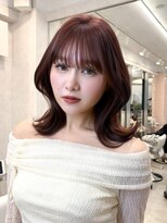 オニキス 原宿(ONYX) a199レイヤーカットブリーチなしダブルカラーワインレッド