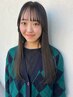 前髪＋顔回り髪質改善酸性ストレート＋カット　油井指名不可