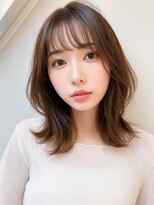 アドラーブル ココロ 新潟(adorable CoCoLo) 韓国風くびれ♪夏色透明感カラー大人可愛い外はねミディ