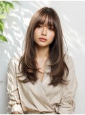 20代30代40代/重軽MIXLAYER/顔周りレイヤー/シースルーバング