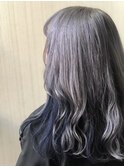 【新宿TOM CAT】シルバーアッシュ×ネイビブルーインナーカラー