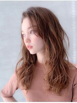 オースティン 門前仲町(AUSTIN)&nbsp;大人かわいい前髪セシルカットココアブラウンフリンジウェーブ