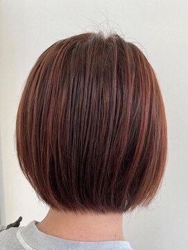 ミューズ 新小岩店(HAIR&NAIL MUSE) ピンクベージュハイライトカラーミニボブうるツヤマチルダボブ