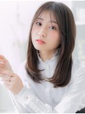 黒髪グレージュセンターパートエアストレートa越谷20代30代40代!