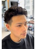 アップバングサイドグラデーションパーマ y
