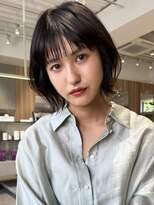 ミンクス 青山店(MINX) 前髪ピンクベージュインナーグレージュマチルダボブ