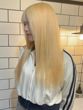 ベレーザ 渋谷(BELEZA) 7631ブロンドベージュハイライトバレイヤージュハイトーンカラー