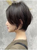●前下がりショートボブハンサムショートカットカラーパーマケア
