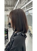 ミディアムボブ　ショコラブラウン