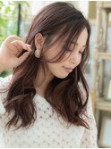 外国人風ハイライトカラー小顔かきあげバングc5大宮20代30代40代