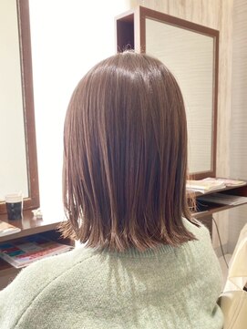 ヘアメイク アリエス 岩切店(HAIR MAKE aries) 透け感カラー外ハネボブ　20代30代40代 仙台 岩切 利府 多賀城