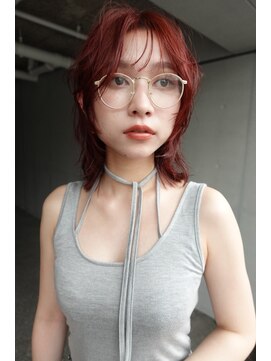 ゾーイダイミョウ(ZOEY daimyo) ブリーチなしダブルカラーの赤